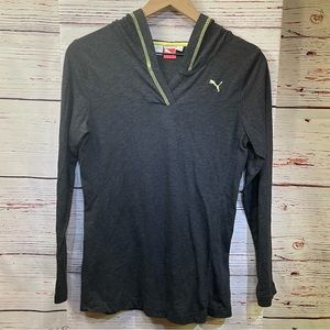 Puma Sports Lifestyle Women's Gray Lightweight Pullover Hoodie - size S